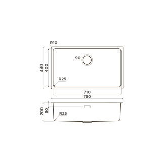 Мойка кухонная Omoikiri Tadzava 75-U/I сталь